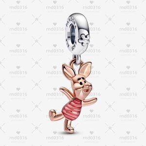 Pandora Disney Winnie the Pooh Piglet Dangle Charm|Two-tone